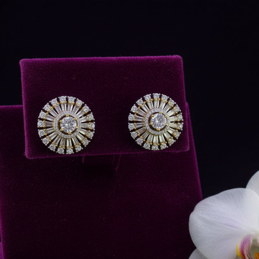 circle diamond earring