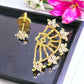 earring  and stud earring with a flower